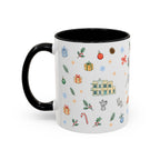 Miami Christmas Mug | Watercolor Art Deco City Souvenir (11oz/15oz)