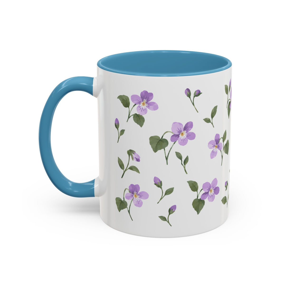 New Jersey Violet Mug, State Flower Floral Coffee Cup, 11oz Botanical Gift