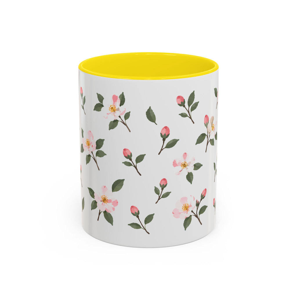 Arkansas Apple Blossom Mug, State Flower Floral Coffee Cup, 11oz Botanical Gift