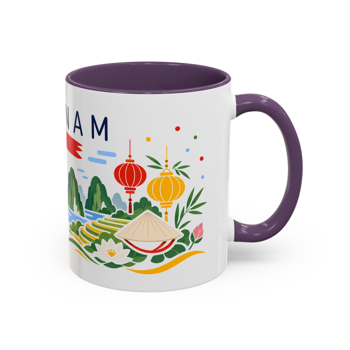 Vietnam Coffee Mug | Travel Souvenir Accent Mug | Country Gift Ceramic Cup 11oz 15oz