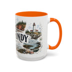 Bay of Fundy Mug, Canada Travel Souvenir, Bucket List Gift, Accent Ceramic Coffee Mug 11oz 15oz