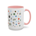 Nashville Christmas Mug | Watercolor City Souvenir, Acoustic Guitar, Harmonica (11oz 15oz)