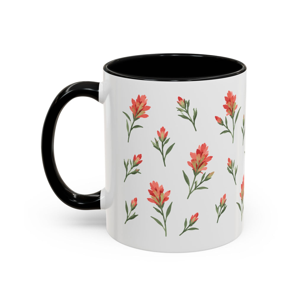 Wyoming Indian Paintbrush Mug, State Flower Floral Coffee Cup, 11oz Botanical Gift