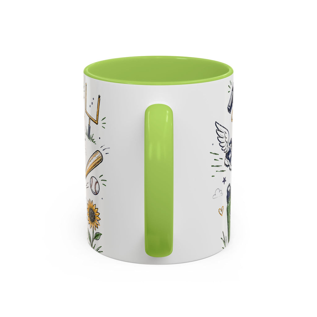 Coach Best Dad On The Field Coffee Mug | Father's Day Gift for Dad | Accent Color Ceramic 11oz 15oz