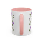 New Jersey Violet Mug, State Flower Floral Coffee Cup, 11oz Botanical Gift