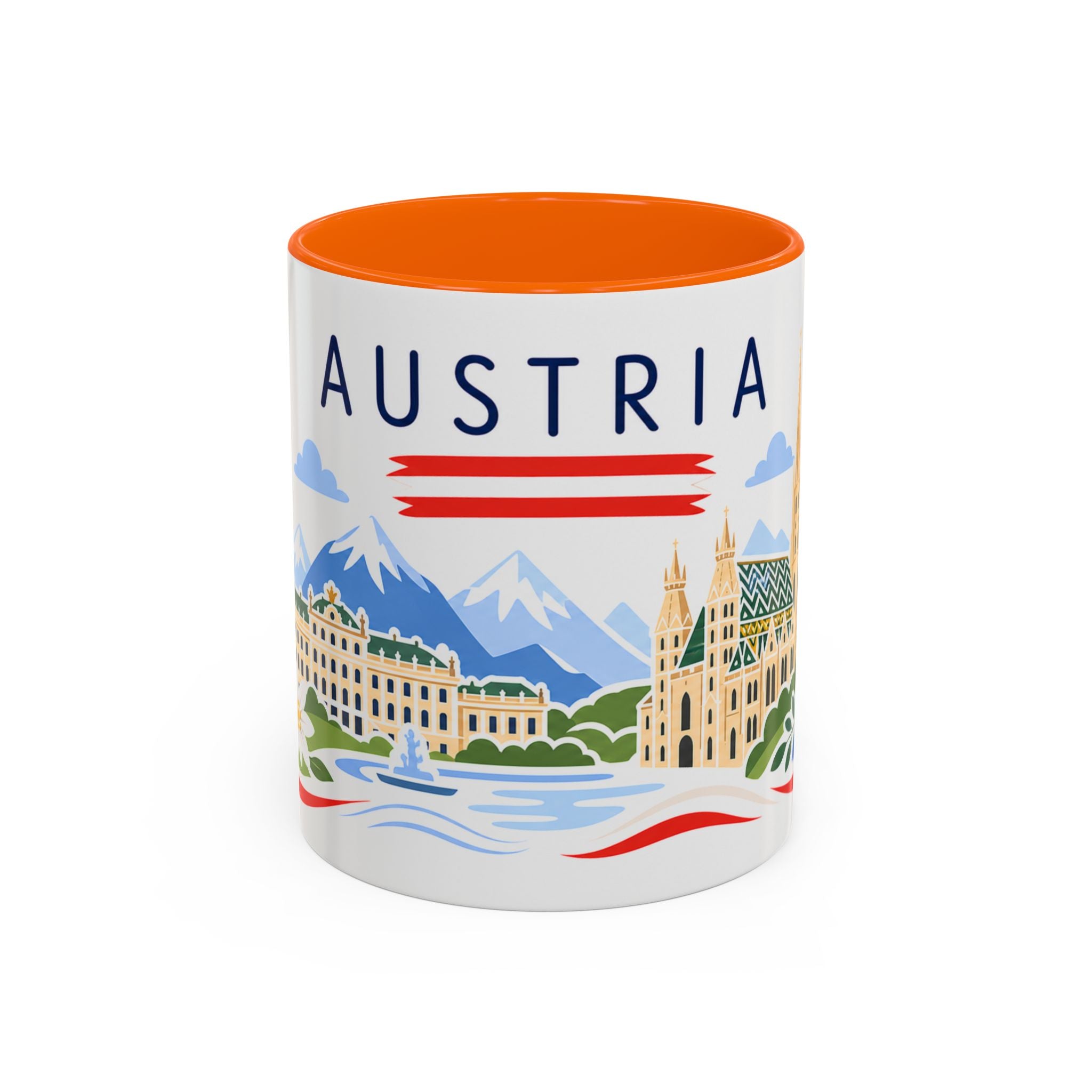 Austria Coffee Mug | Travel Souvenir Accent Mug | Country Gift Ceramic Cup 11oz 15oz