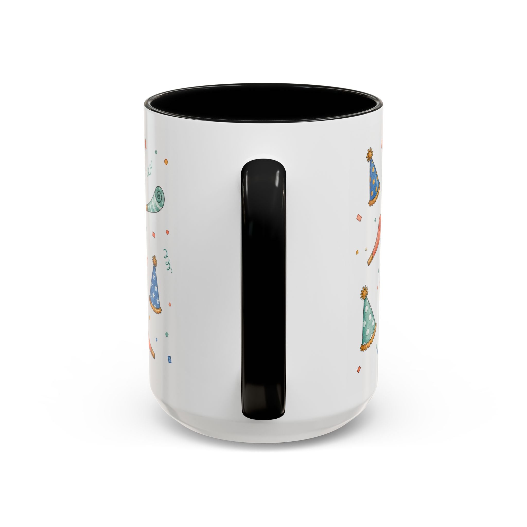 New Year Party Mug | Balloon Popper Watercolor Celebration Gift | Accent Cup 11oz 15oz