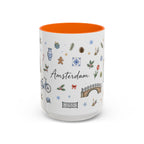 Amsterdam Christmas Watercolor Mug | Festive City Souvenir Coffee Cup