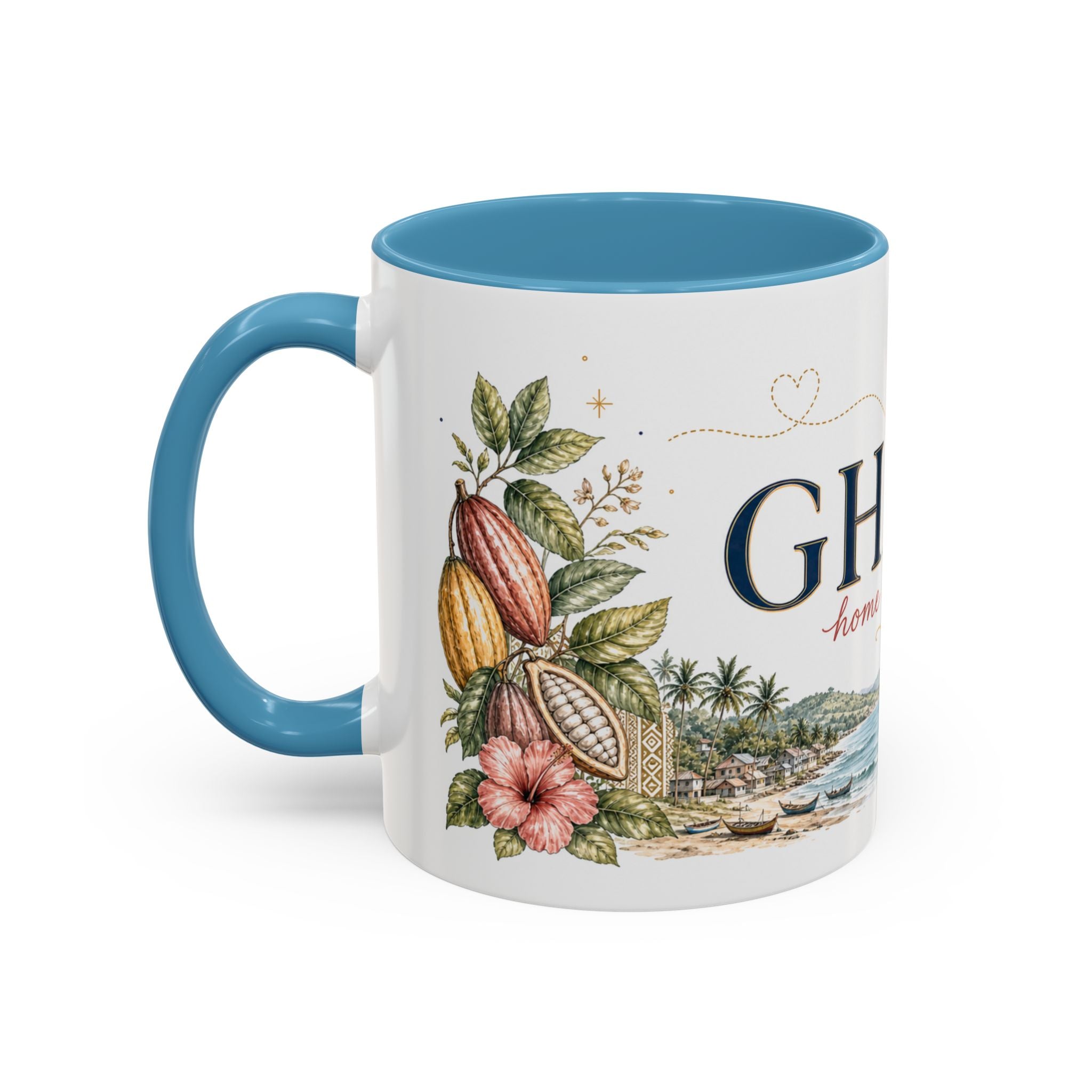 Ghana Home Country Mug | Moving Away Gift | Long Distance Friendship | 11 oz 15 oz Accent Mug