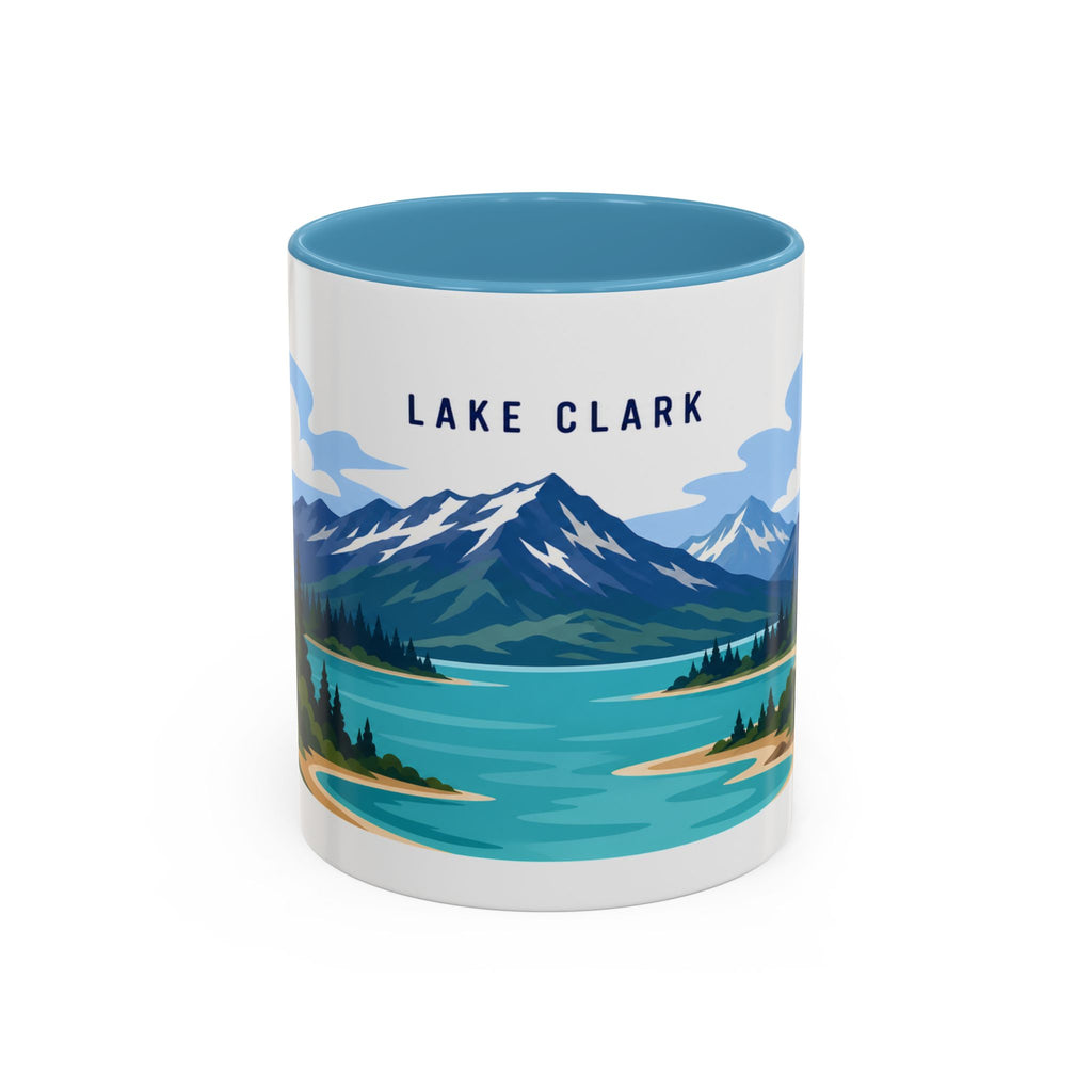 Lake Clark National Park Coffee Mug | Solid Color Block Park Souvenir | 11oz 15oz Accent Mug