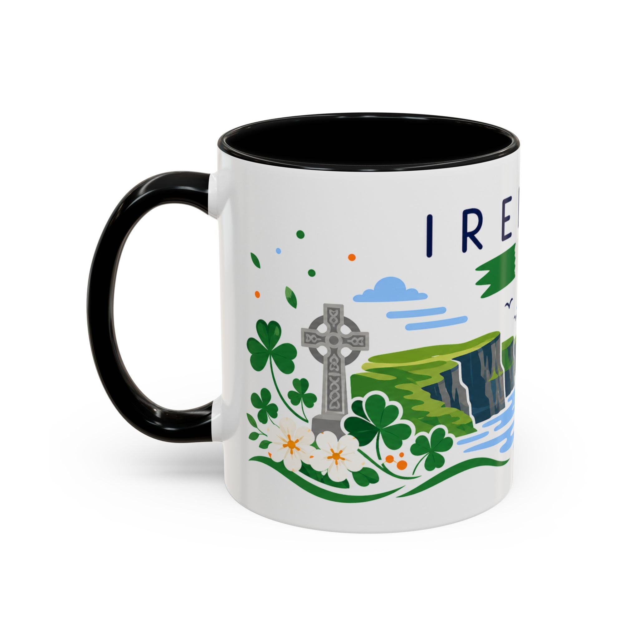 Ireland Coffee Mug | Travel Souvenir Accent Mug | Country Gift Ceramic Cup 11oz 15oz