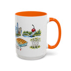 Minneapolis Illustrated Travel Mug | City Souvenir Accent Coffee Mug | 11oz 15oz Ceramic Cup