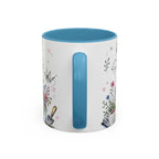 Thank You Teacher Coffee Mug | For Helping Me Grow Appreciation Gift | Accent Color Ceramic 11oz 15oz