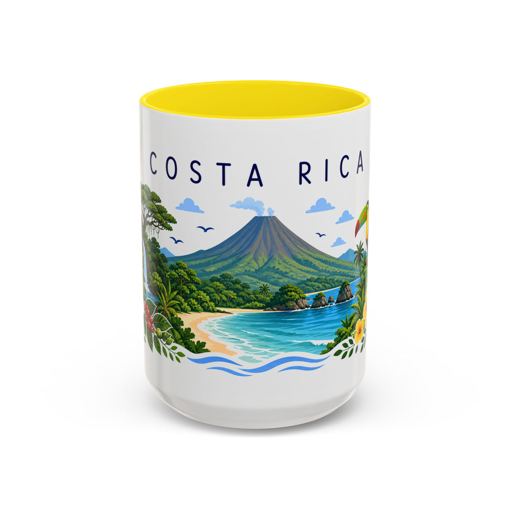 Costa Rica Coffee Mug | Travel Souvenir Accent Mug | Place Gift Ceramic Cup 11oz 15oz