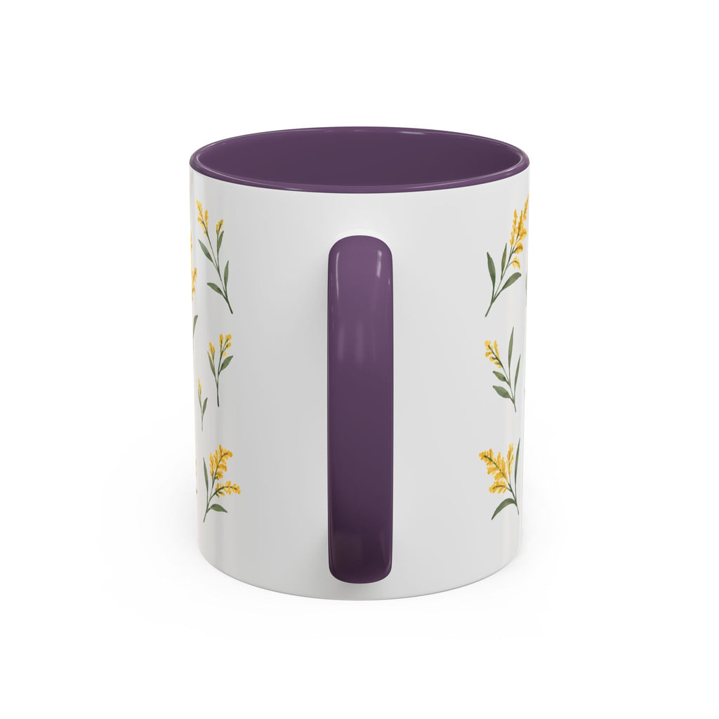 Nebraska Goldenrod Mug, State Flower Floral Coffee Cup, 11oz Botanical Gift