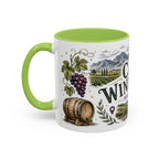 Cape Winelands Coffee Mug | Travel Destination Souvenir Gift | Accent Color Ceramic 11oz 15oz