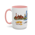Milwaukee Illustrated Travel Mug | City Souvenir Accent Coffee Mug | 11oz 15oz Ceramic Cup