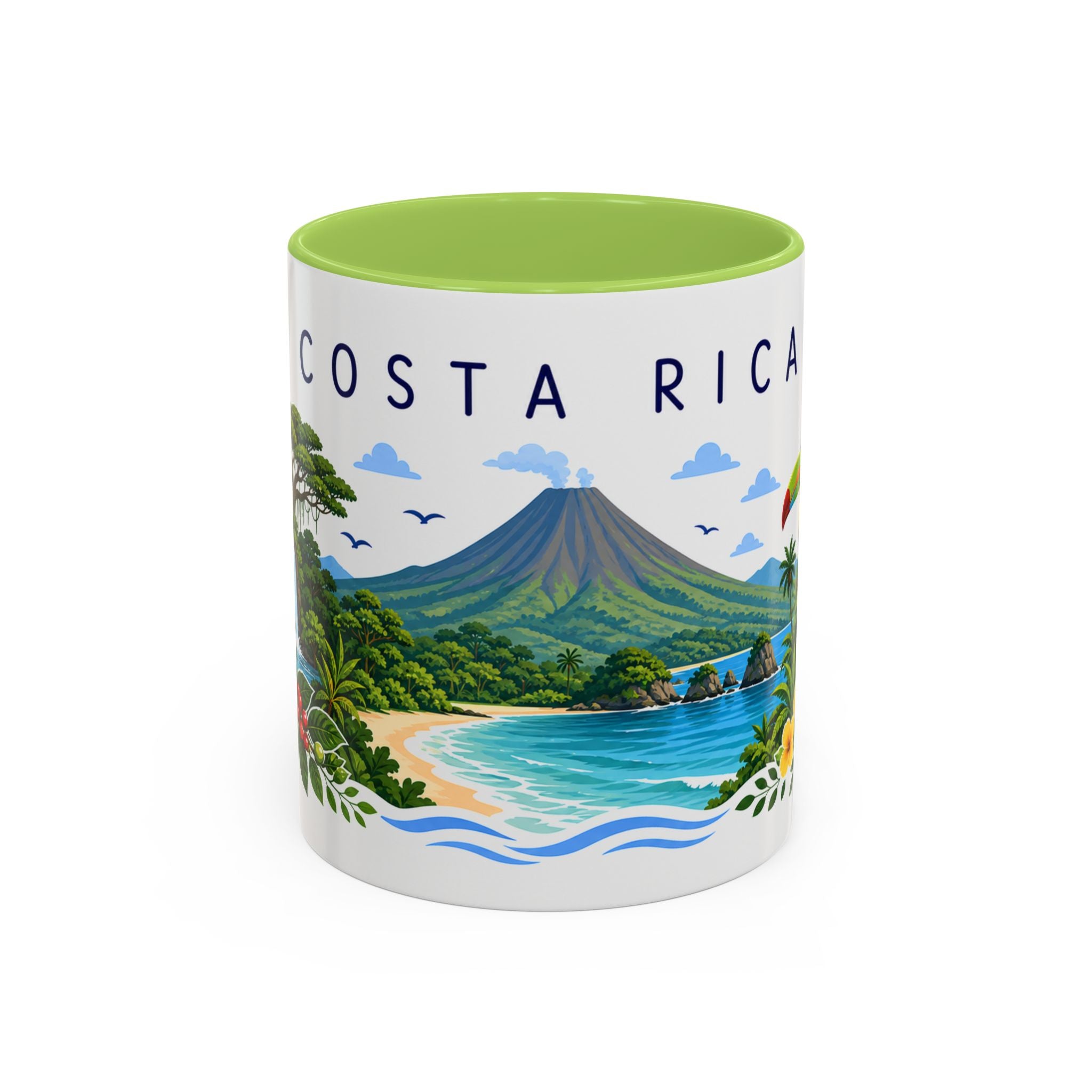 Costa Rica Coffee Mug | Travel Souvenir Accent Mug | Place Gift Ceramic Cup 11oz 15oz