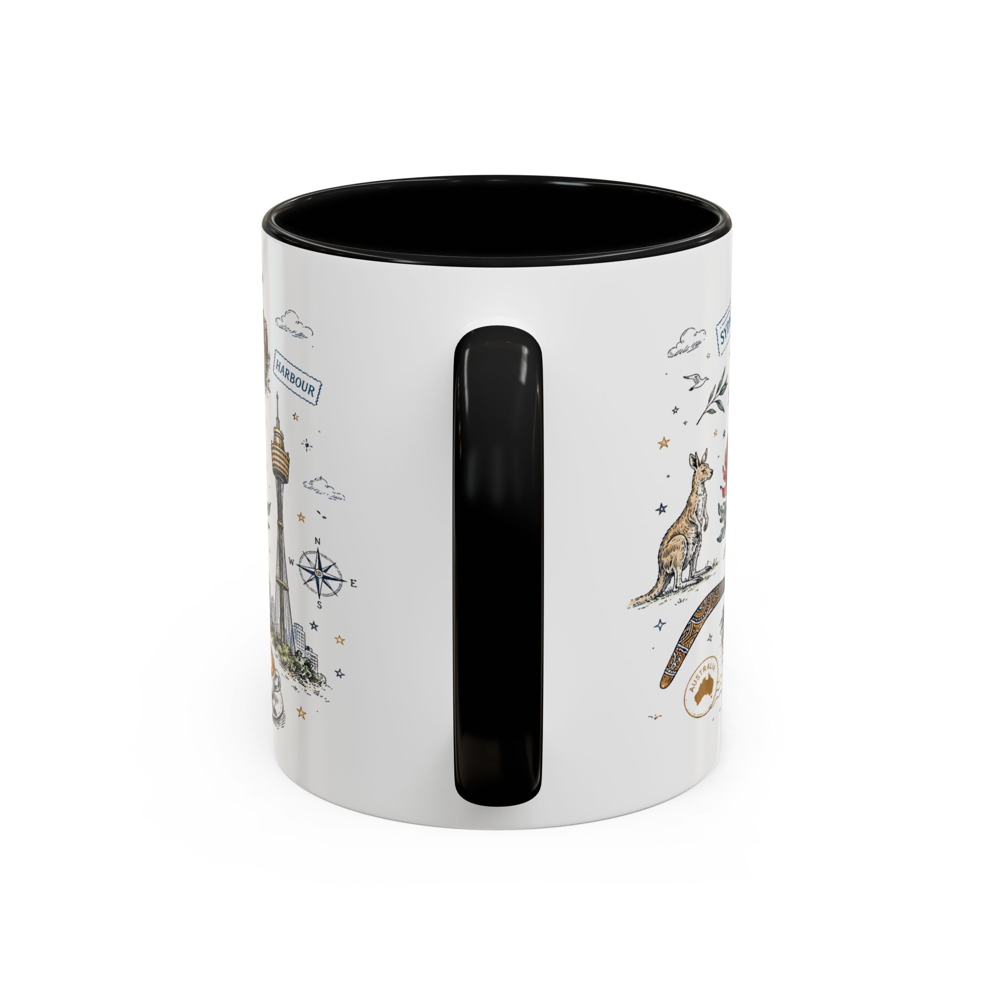 Sydney Coffee Mug | Australia Souvenir Travel Gift | Accent Color Ceramic 11oz 15oz