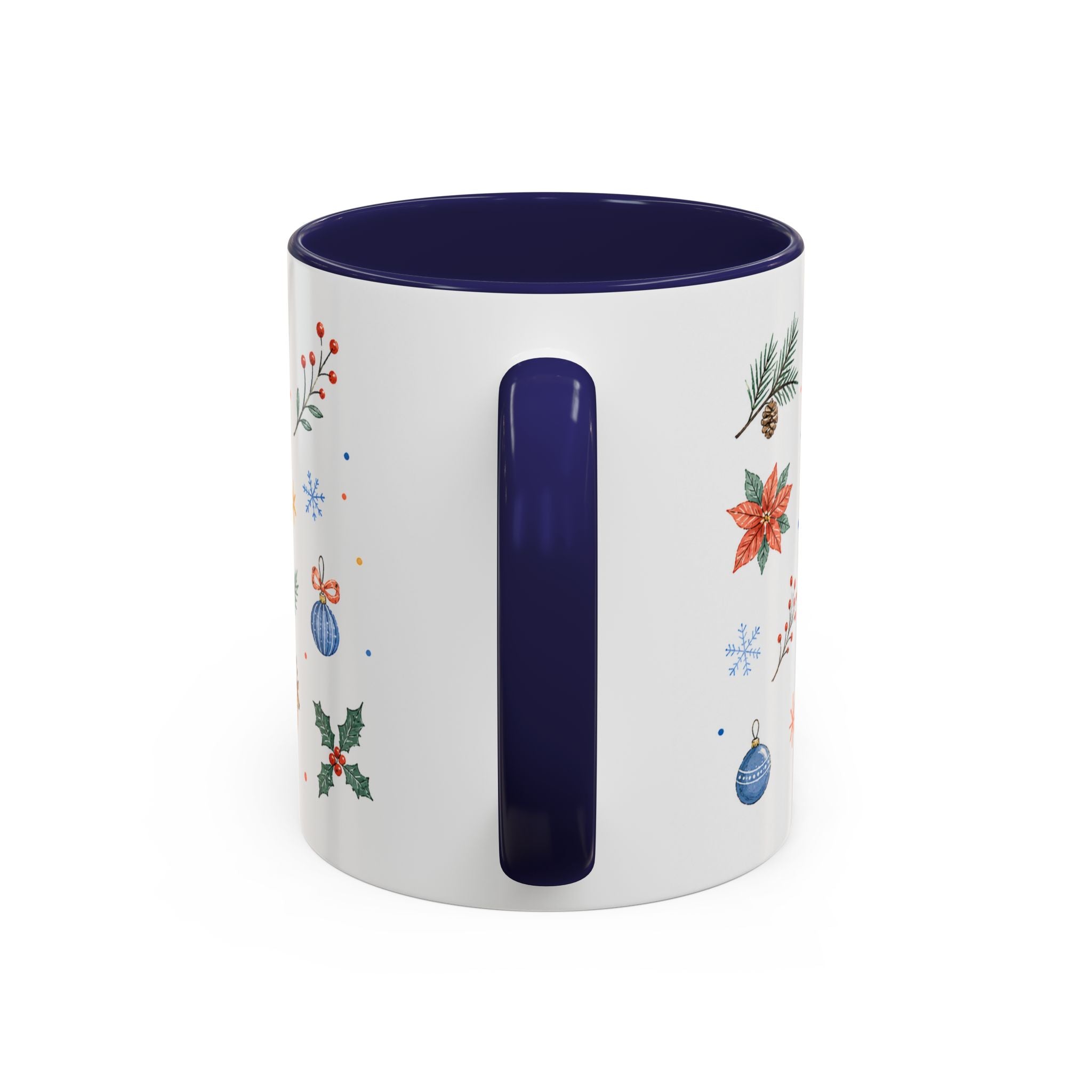 Woodland Christmas Mug | Deer Bird Watercolor Holiday Gift | Accent Cup 11oz 15oz
