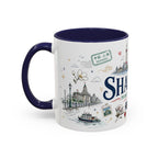 Shanghai Coffee Mug | China Souvenir Travel Gift | Accent Color Ceramic 11oz 15oz
