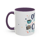 Officially Off The Clock Coffee Mug | Funny Retirement Gift | Accent Color Ceramic 11oz 15oz