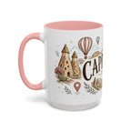 Cappadocia Coffee Mug | Travel Destination Souvenir Gift | Accent Color Ceramic 11oz 15oz