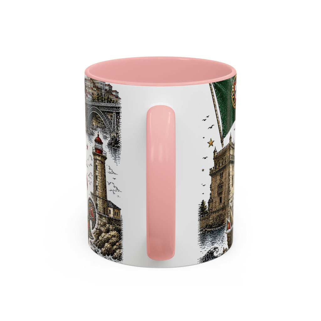Portugal Soccer Coffee Mug | World Cup Fan Gift | Accent Color Ceramic 11oz 15oz Match Day Cup