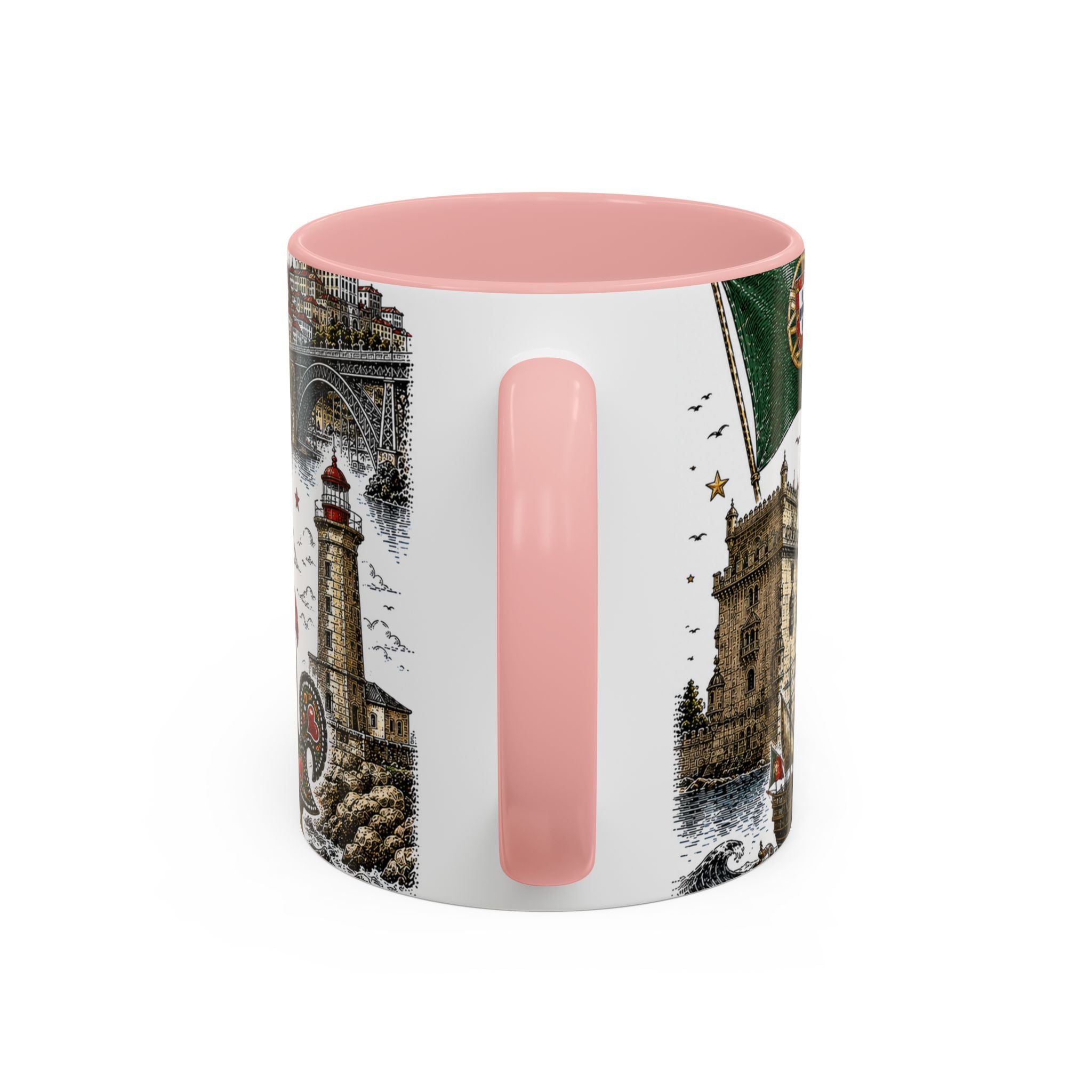 Portugal Soccer Coffee Mug | World Cup Fan Gift | Accent Color Ceramic 11oz 15oz Match Day Cup