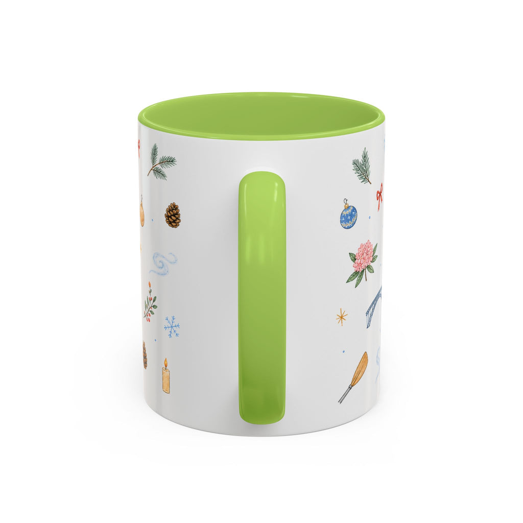 New River Gorge National Park Christmas Mug | Watercolor Travel Souvenir | Holiday Gift | Accent Ceramic Coffee Cup 11oz 15oz