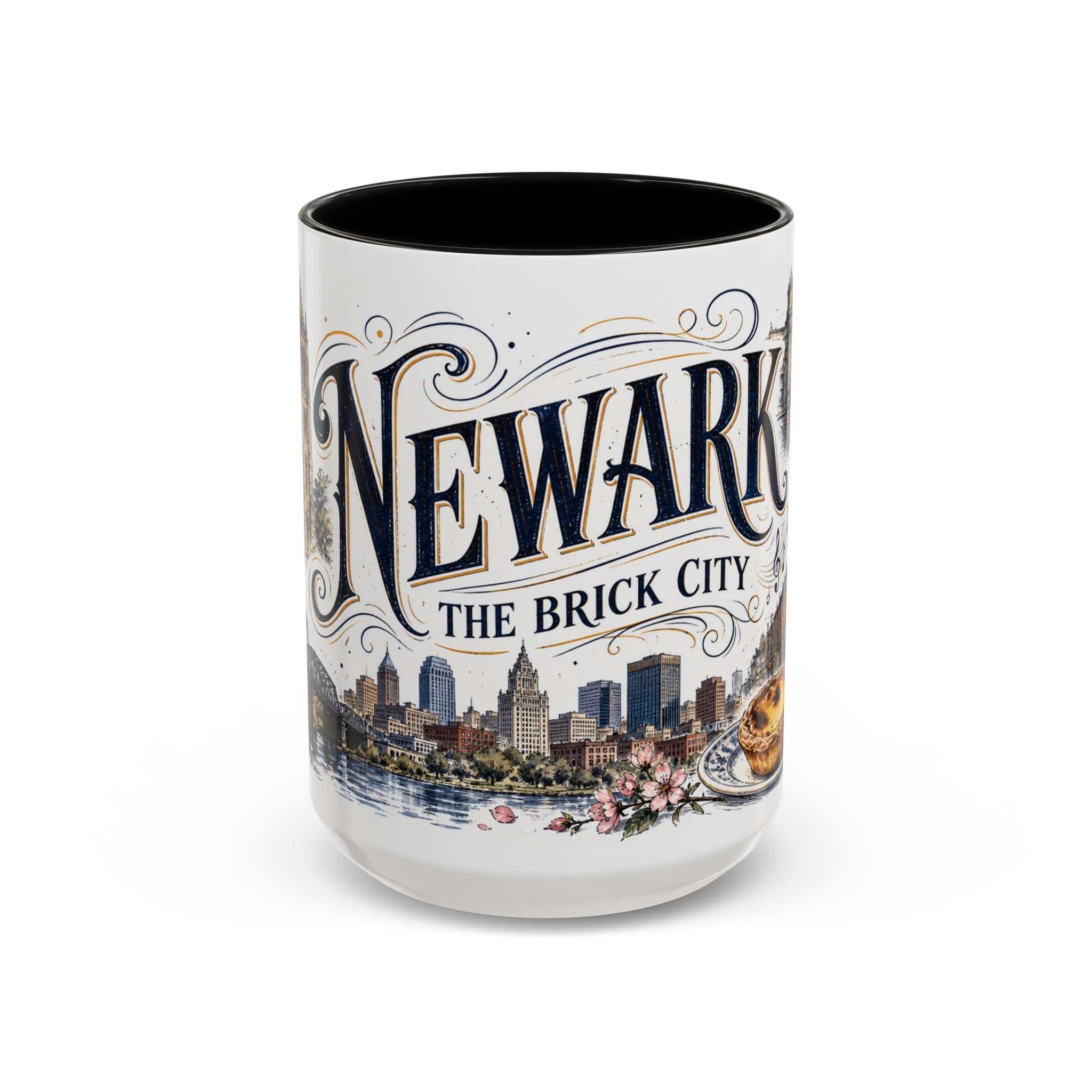 Newark Coffee Mug | United States Travel Souvenir | Vintage Illustrated City Gift | 11 oz 15 oz Accent Mug