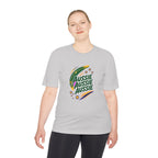 Australia Fan T-Shirt, Aussie Boomerang Design, Moisture Wicking Sport Tee
