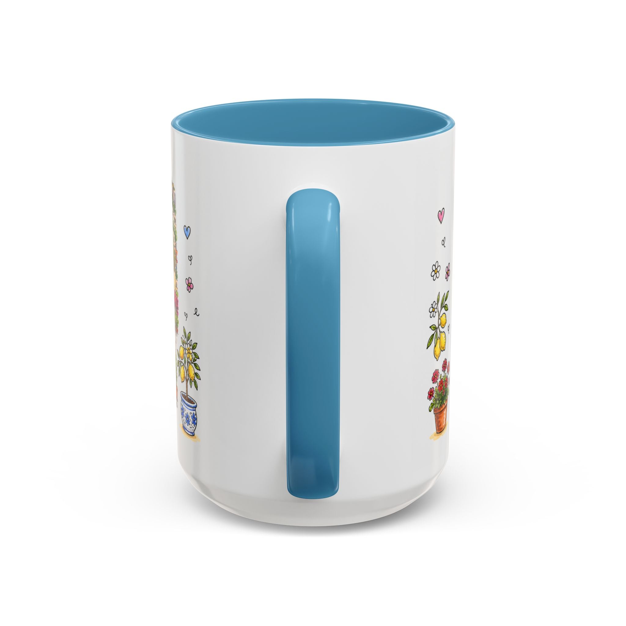 Positano Illustrated Travel Mug | Italy Souvenir Accent Coffee Mug | 11oz 15oz Ceramic Cup