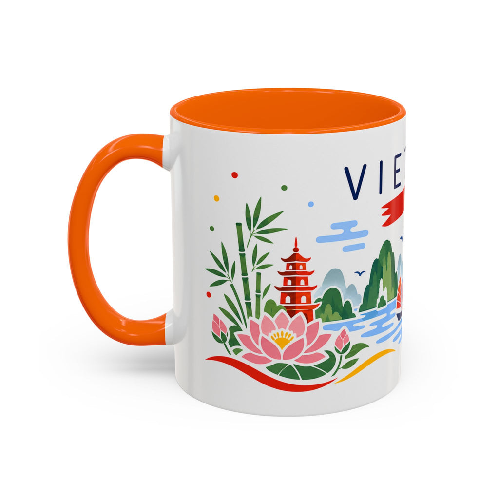 Vietnam Coffee Mug | Travel Souvenir Accent Mug | Country Gift Ceramic Cup 11oz 15oz