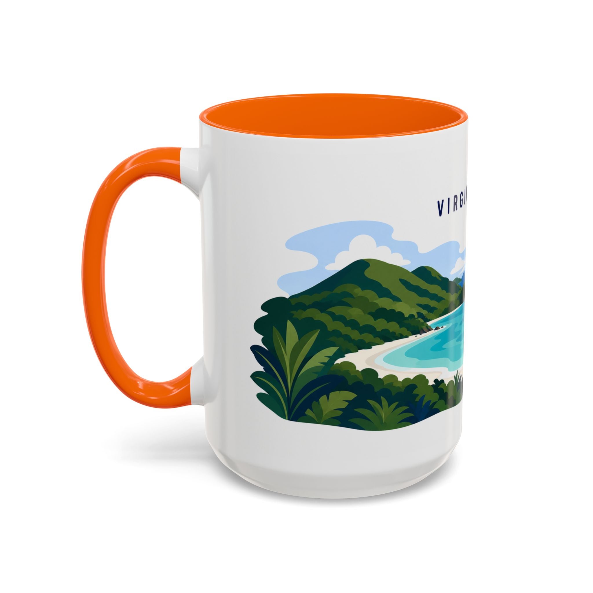 Virgin Islands National Park Coffee Mug | Solid Color Block Park Souvenir | 11oz 15oz Accent Mug