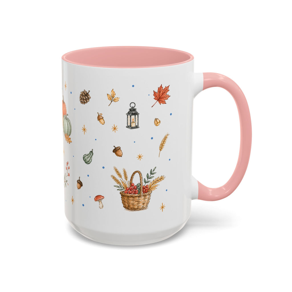 Thanksgiving Turkey Mug | Friendly Woodland Watercolor Gift | Autumn Accent Cup 11oz 15oz