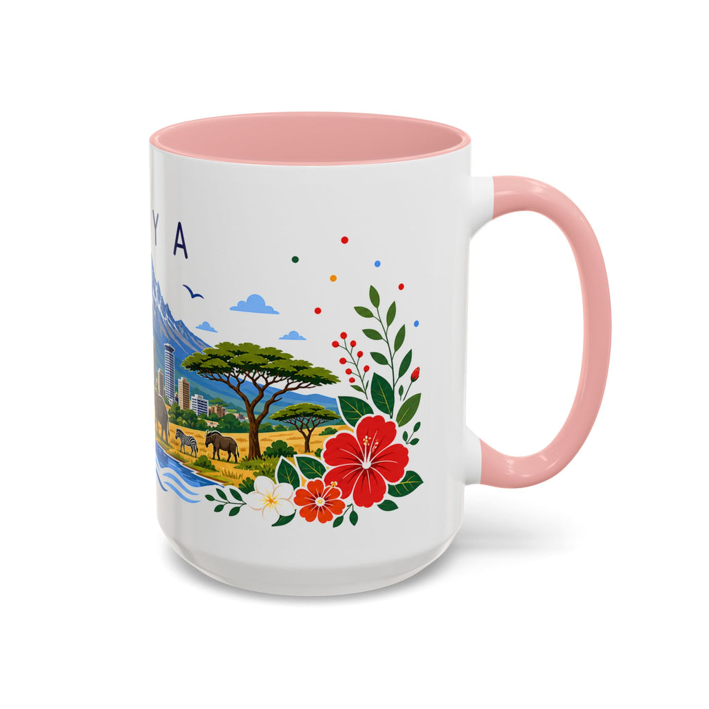 Kenya Coffee Mug | Travel Souvenir Accent Mug | Place Gift Ceramic Cup 11oz 15oz
