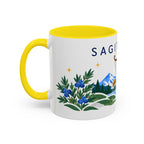 Sagittarius Zodiac Coffee Mug | Bow and Arrow Design | Astrology Birthday Gift | 11 oz 15 oz Ceramic Accent Mug