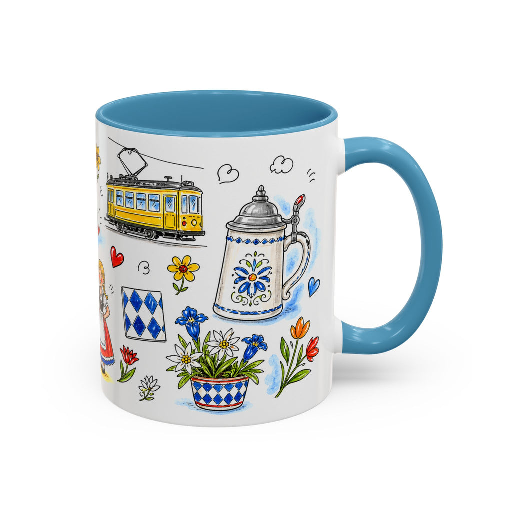 Munich Travel Mug | European City Souvenir Accent Coffee Mug | 11oz 15oz Ceramic Cup