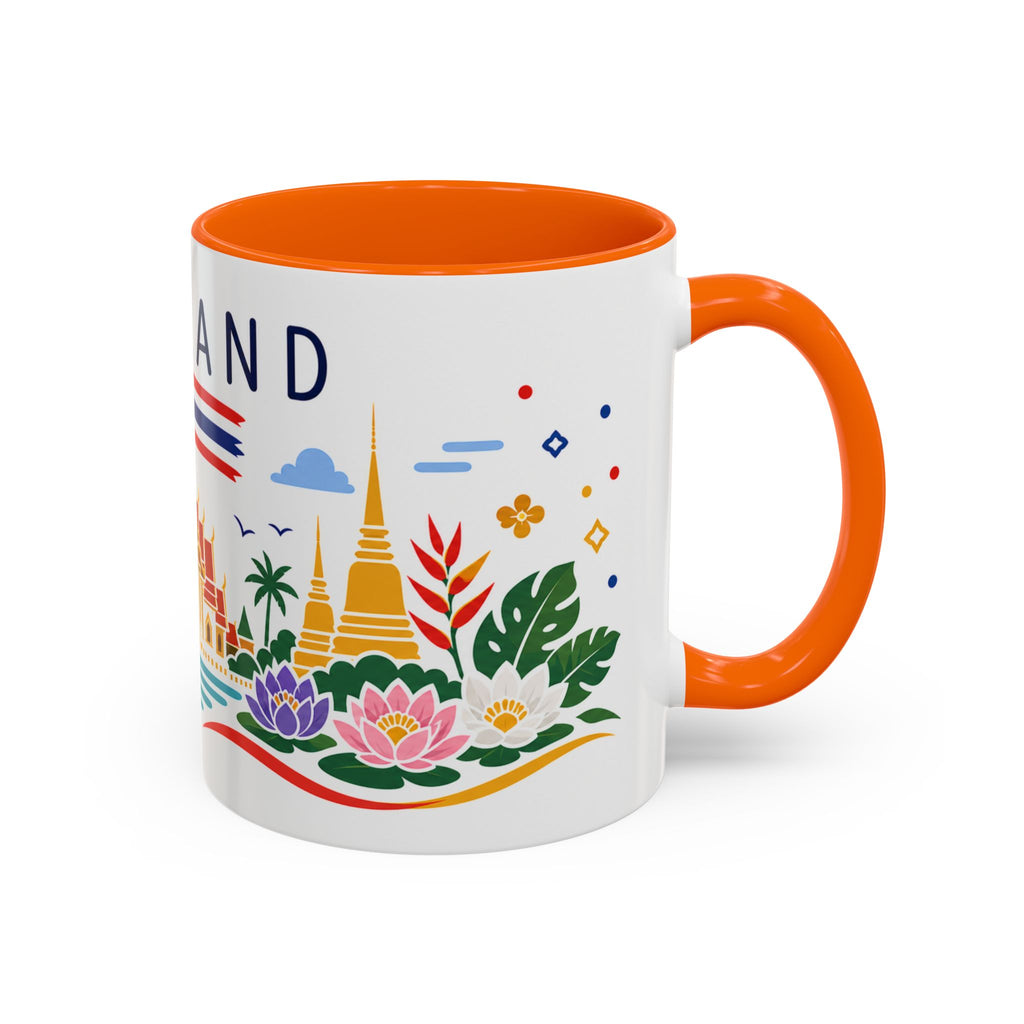 Thailand Coffee Mug | Travel Souvenir Accent Mug | Country Gift Ceramic Cup 11oz 15oz