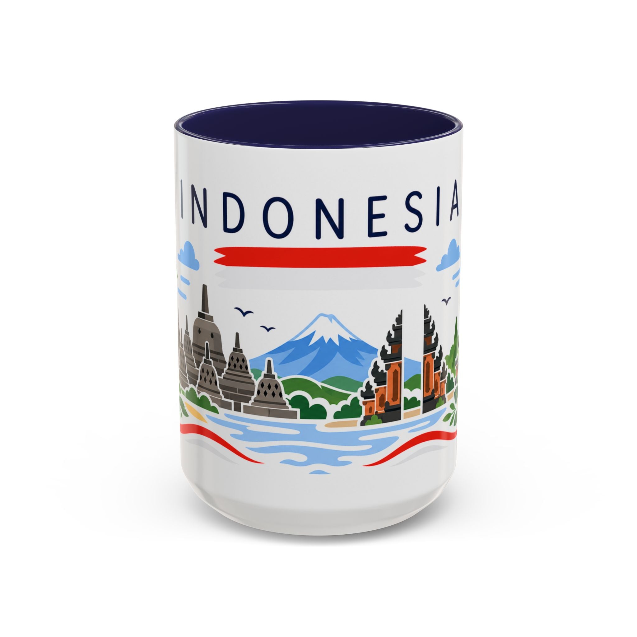 Indonesia Coffee Mug | Travel Souvenir Accent Mug | Country Gift Ceramic Cup 11oz 15oz