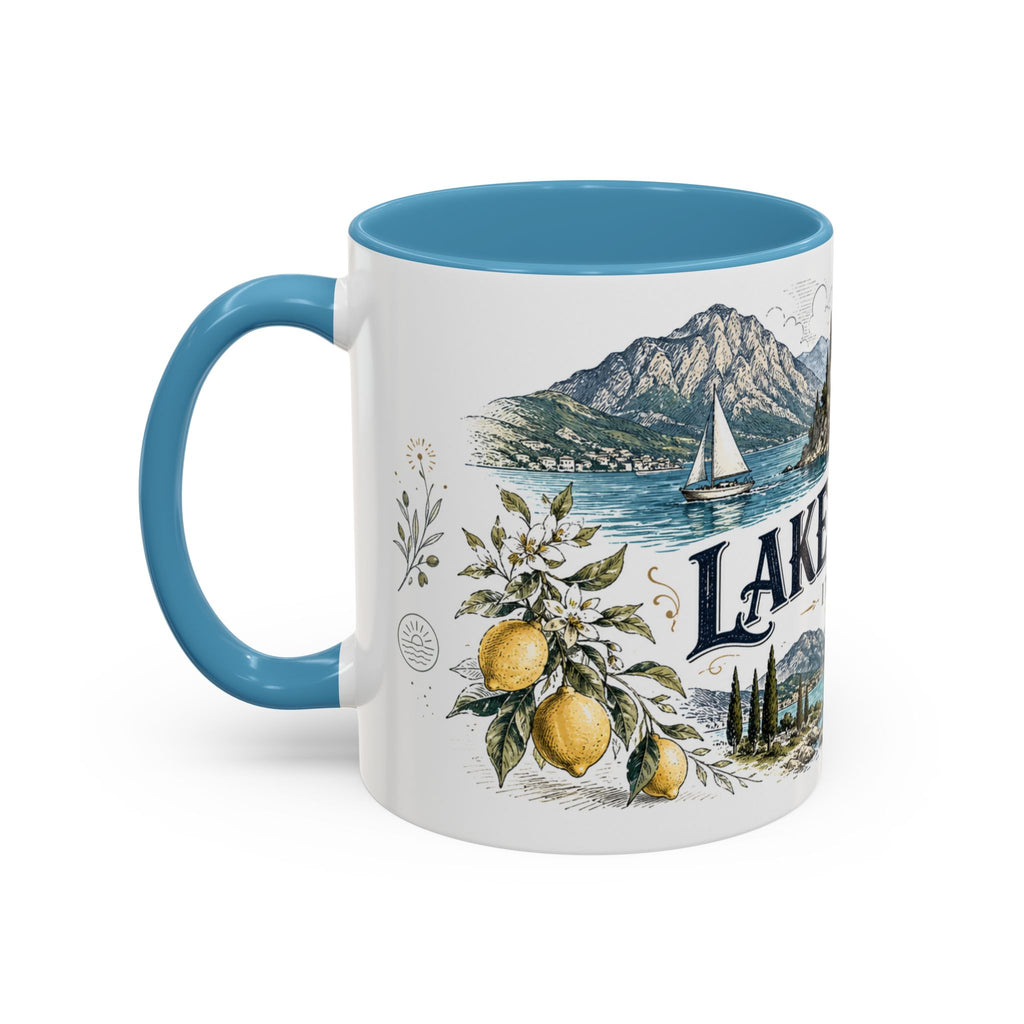 Lake Garda Mug, Italy Travel Souvenir, Bucket List Gift, Accent Ceramic Coffee Mug 11oz 15oz