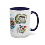 Lucerne Illustrated Travel Mug | City Souvenir Accent Coffee Mug | 11oz 15oz Ceramic Cup