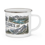 North Cascades National Park Vintage Enamel Camping Mug | 12oz National Park Hiking Gift