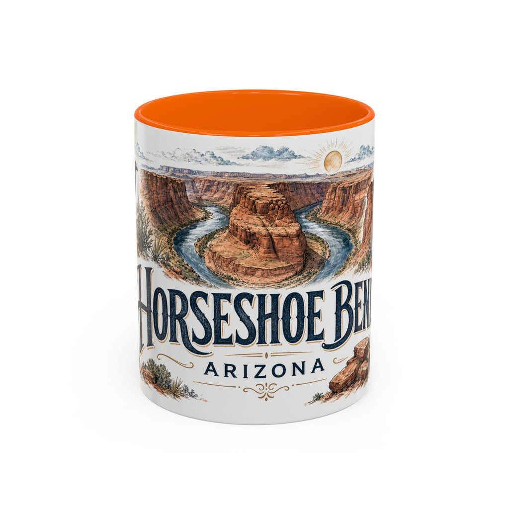 Horseshoe Bend Mug, Arizona Travel Souvenir, Bucket List Gift, Accent Ceramic Coffee Mug 11oz 15oz