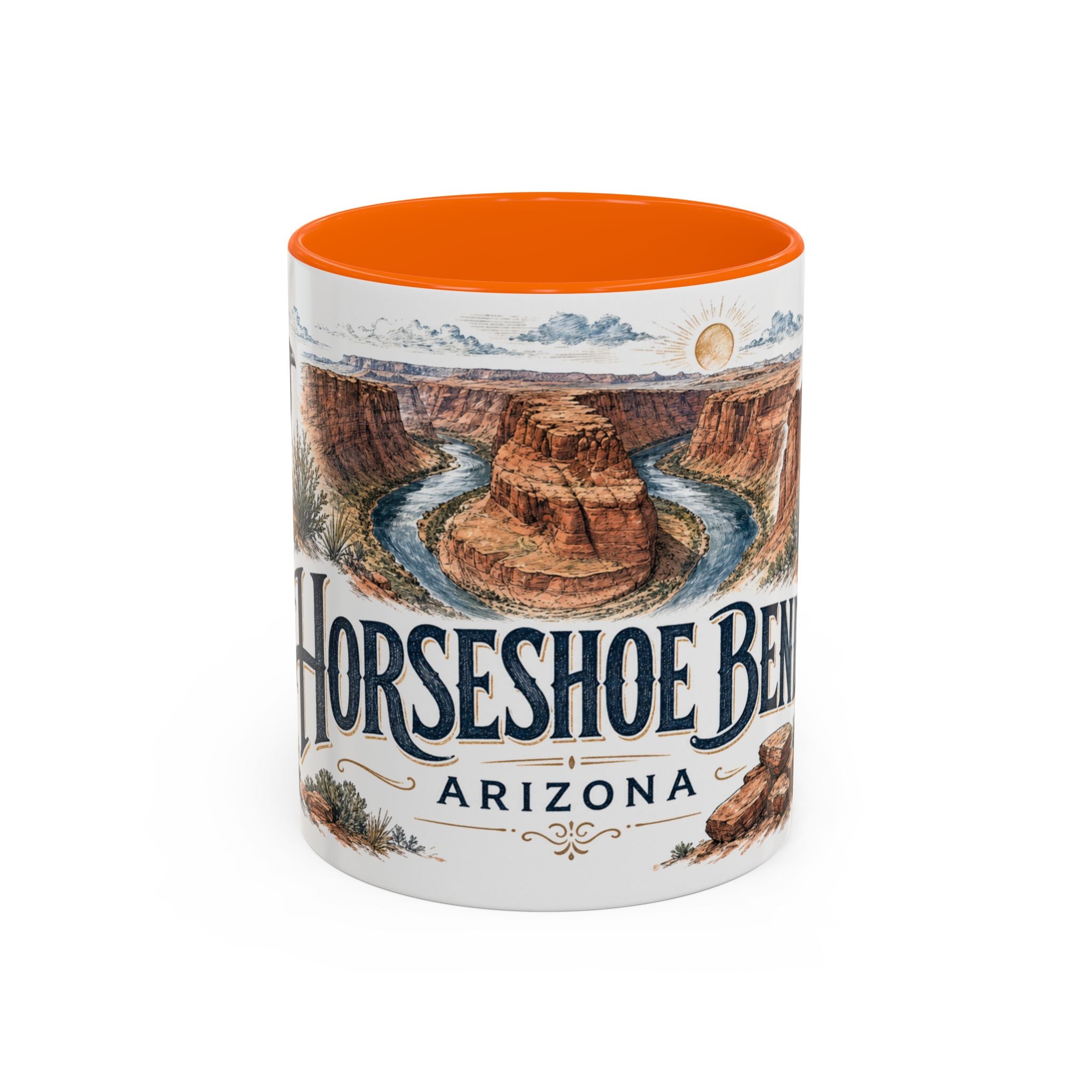 Horseshoe Bend Mug, Arizona Travel Souvenir, Bucket List Gift, Accent Ceramic Coffee Mug 11oz 15oz