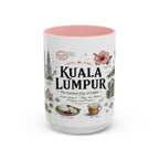 Kuala Lumpur Coffee Mug | Malaysia Souvenir Travel Gift | Accent Color Ceramic 11oz 15oz