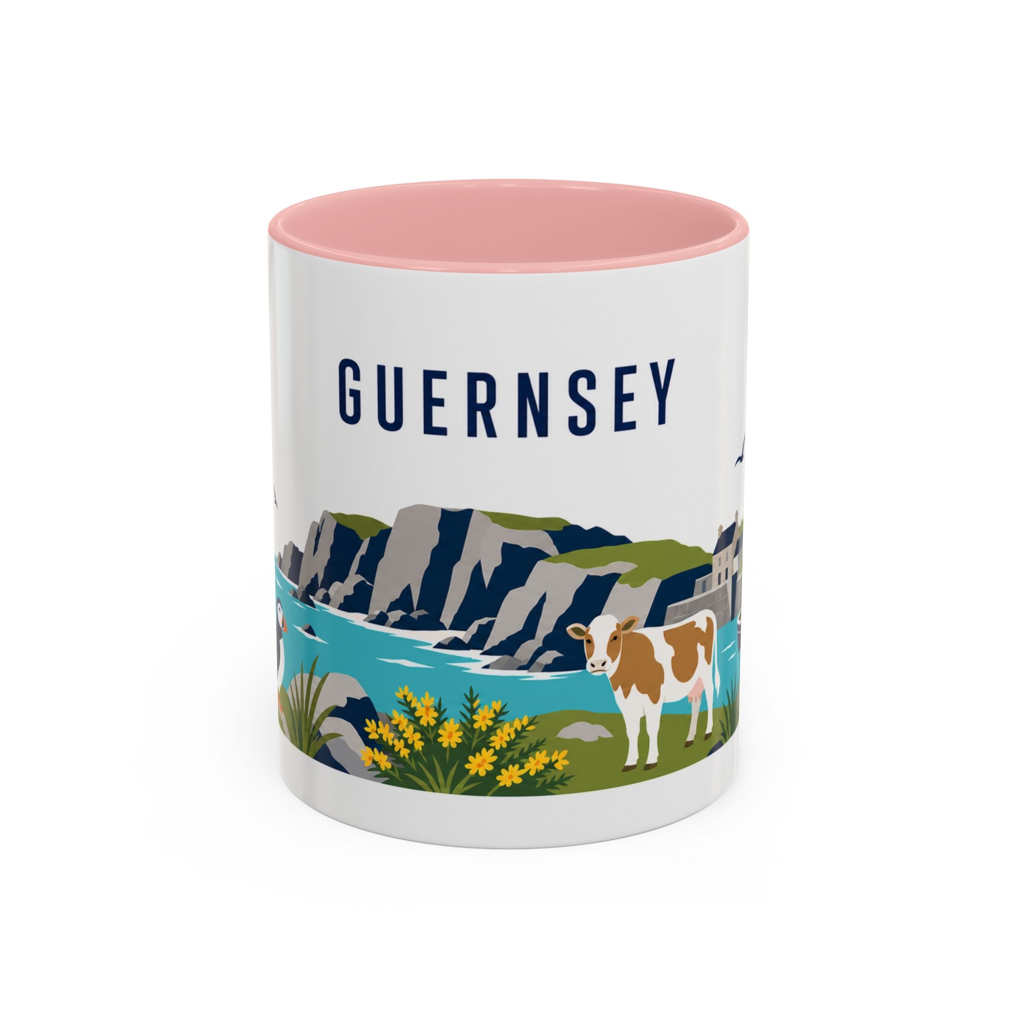 Guernsey Coffee Mug | Travel Souvenir Accent Mug | Country Gift Ceramic Cup 11oz 15oz