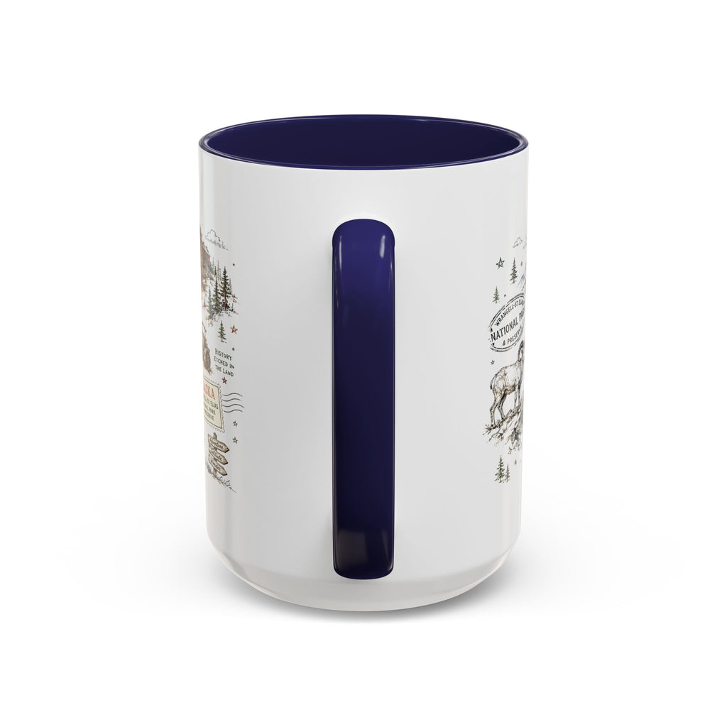 Wrangell-St. Elias National Park Coffee Mug | Alaska Wilderness Climbing Gift | Accent Color Ceramic 11oz 15oz