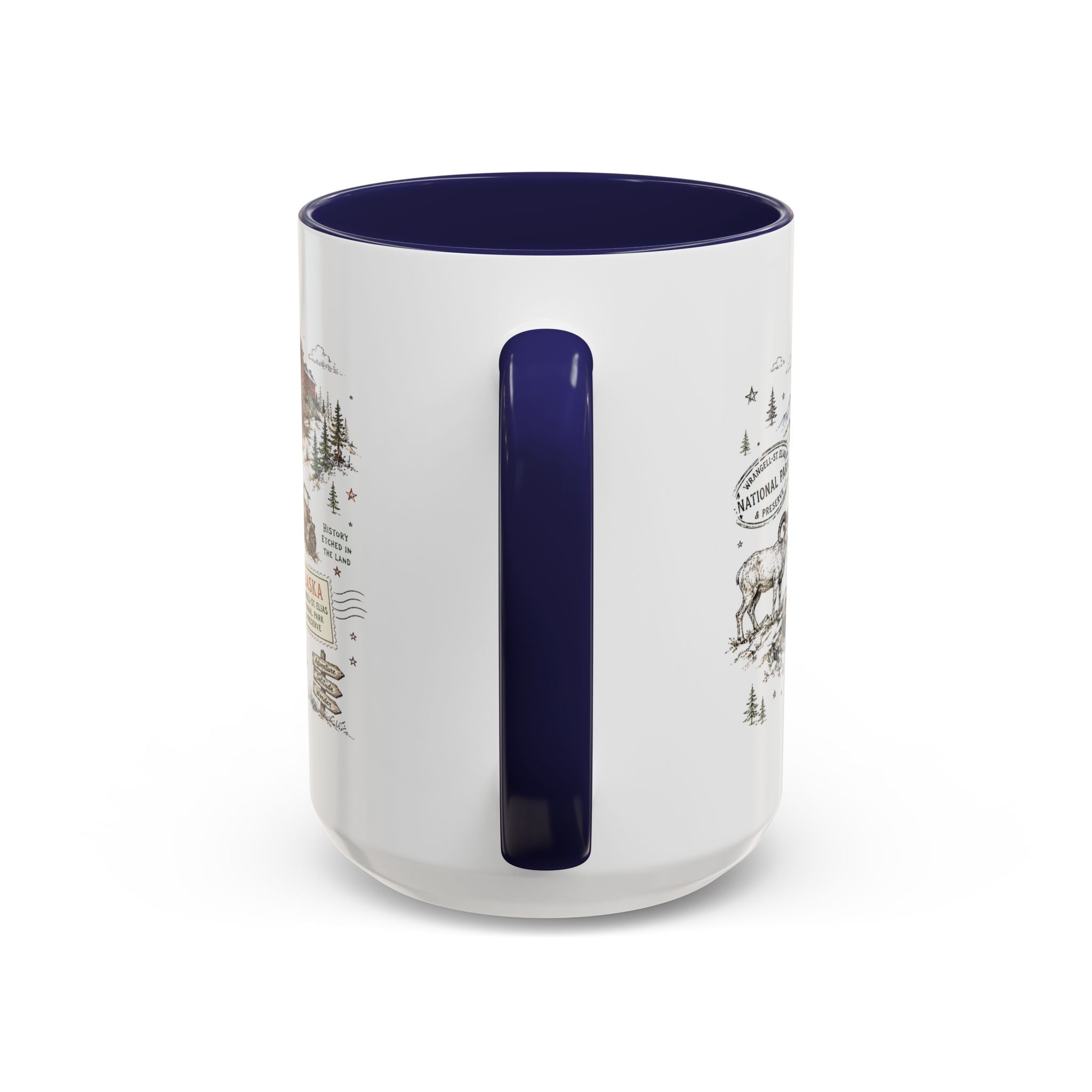 Wrangell-St. Elias National Park Coffee Mug | Alaska Wilderness Climbing Gift | Accent Color Ceramic 11oz 15oz